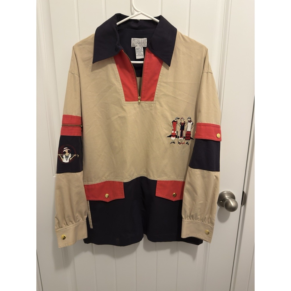 Stephanie Women's‎ Unique Pullover Coat With Golf Design Size Small